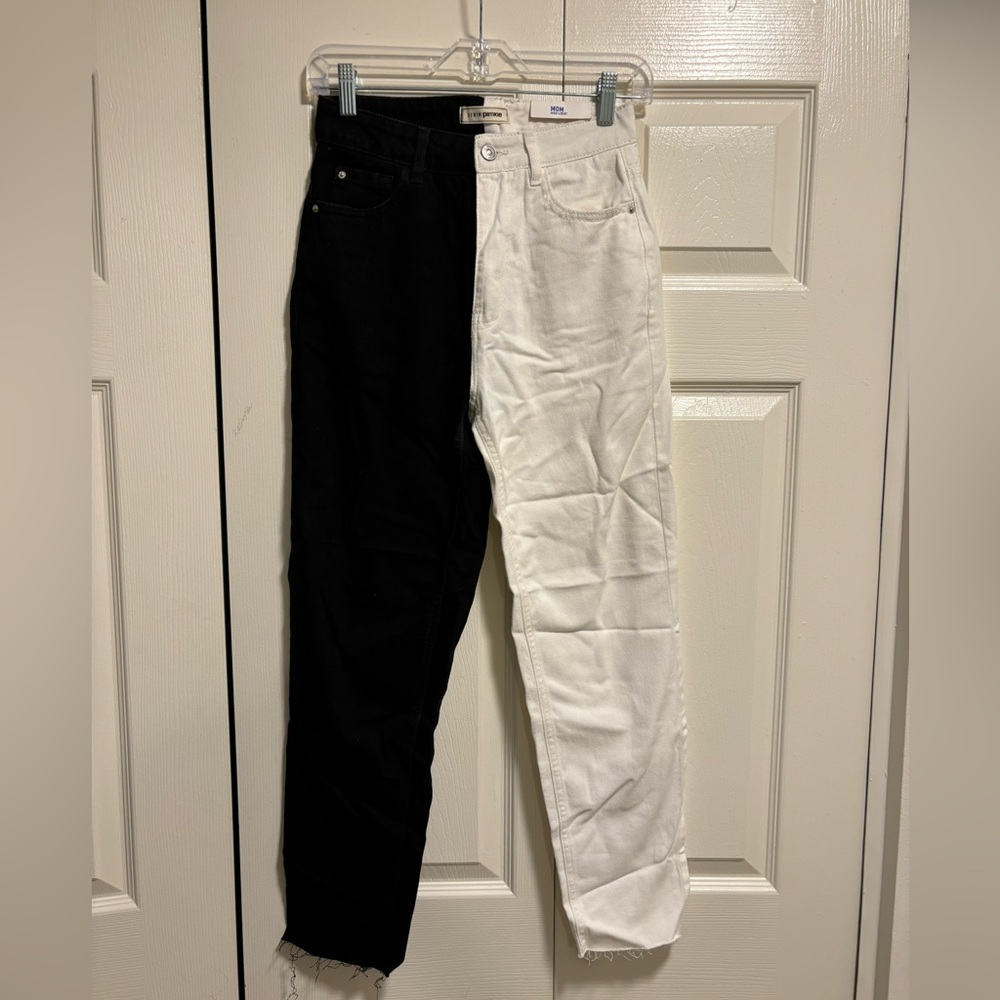 Pimkie two toned jeans (black and white)